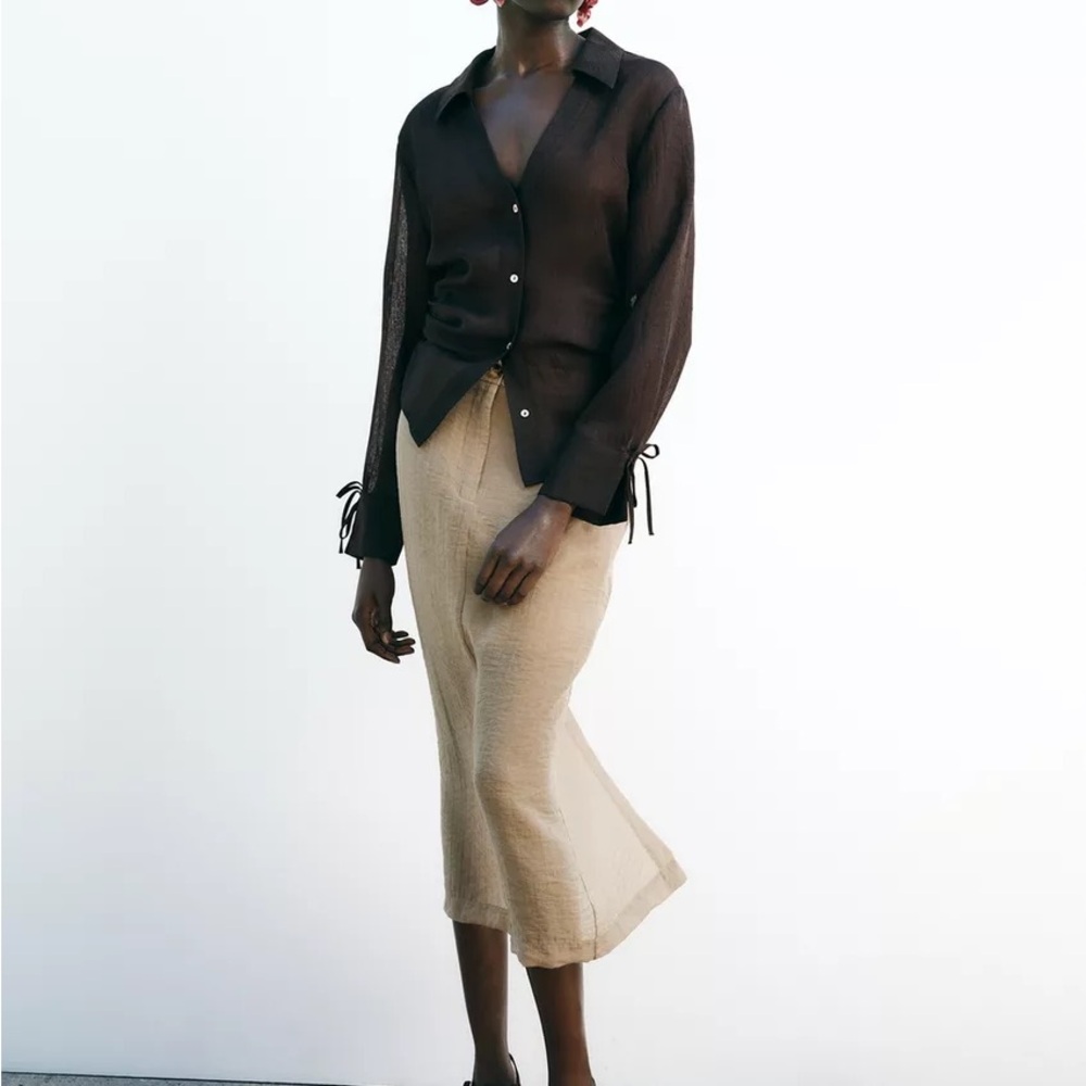 Zara Tan Pencil Skirt